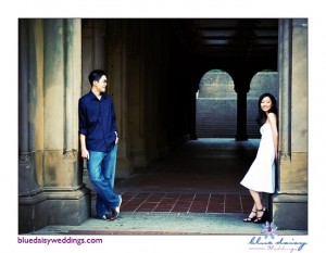 Summer engagement portraits in Central Park NYC