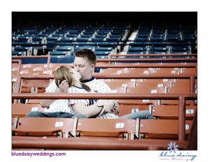 Shea Stadium baseball engagement session