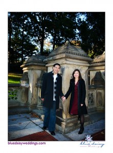 Chinatown and Central Park fall engagement session in New York City