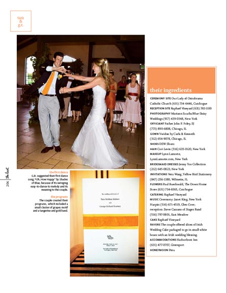 wedding feature in the Knot bridal magazine