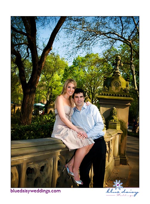 Central Park spring engagement portrait