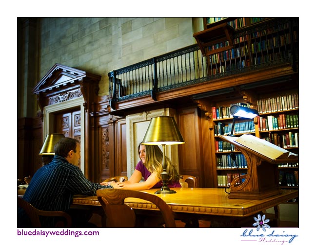 New York Public Library engagement session in Manhattan, NYC