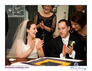 Candlelit wedding ceremony at the Mansion at Bretton Woods in New Jersey