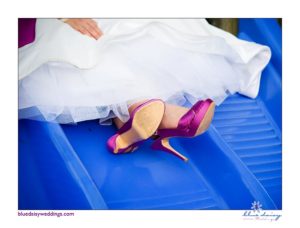 bride high heeled purple fuschia shoes