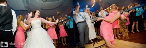 wedding guests limbo dancing