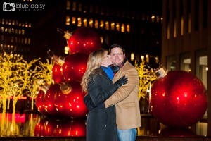 Christmas proposal and engagement NYC