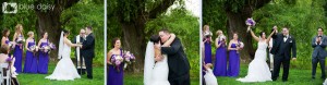first kiss as husband and wife Brooklyn Botanic Garden wedding New York
