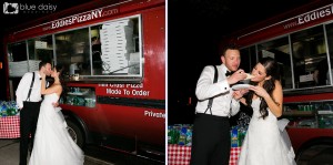 pizza truck at the end of the wedding