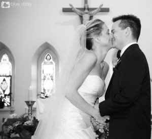 first wedding kiss as husband and wife