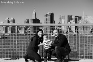 Manhattan skyline family portrait