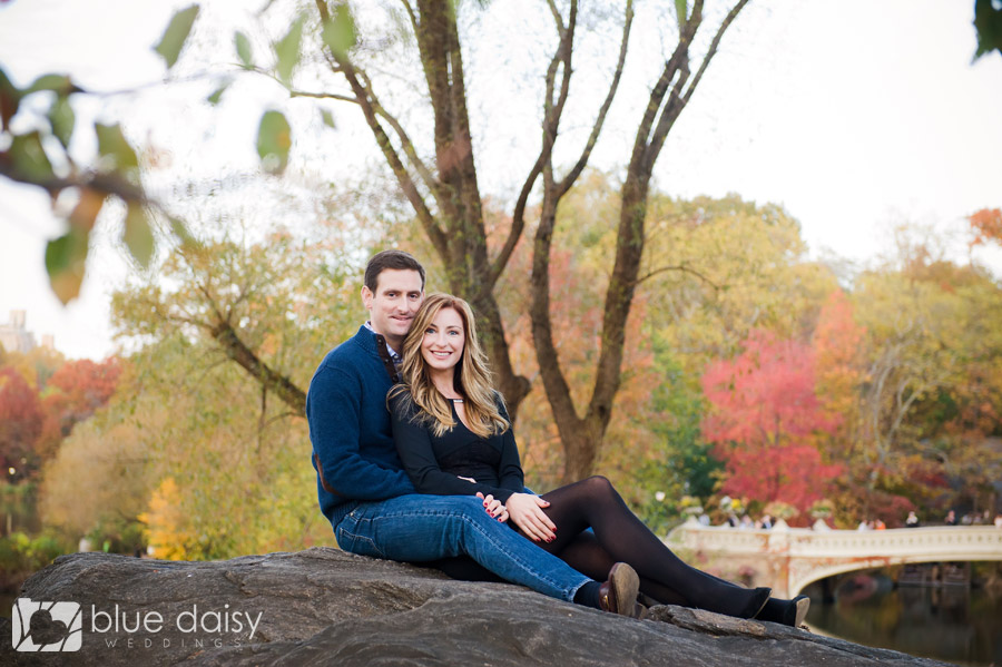 NYC Central Park fall engagement portrait