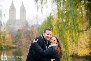 engagement portraits by the lake in Central Park NYC