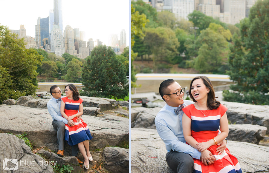 Central Park NYC engagement portrait