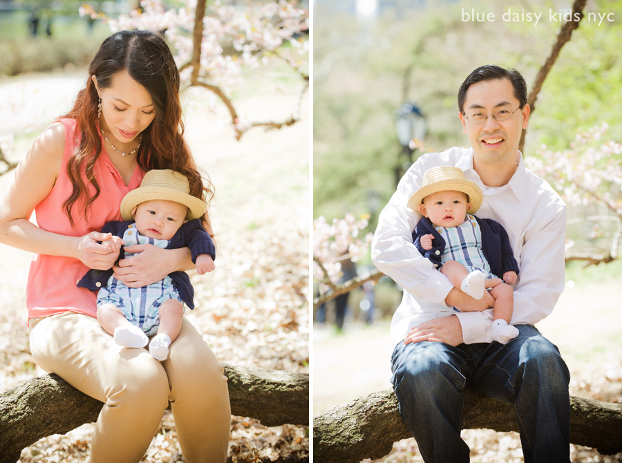 Cherry blossom family portrait session in Central Park - Manhattan NYC