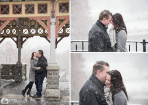 winter engagement portraits in Central Park